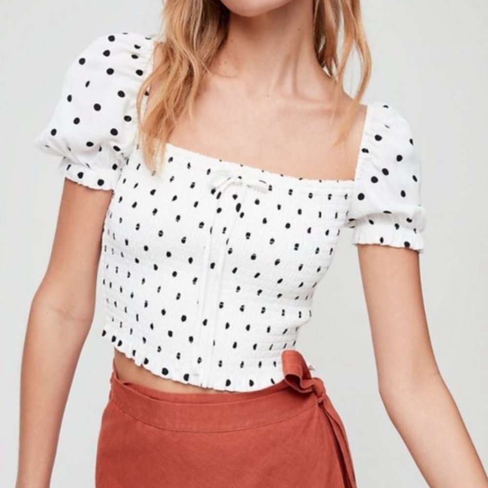 Artizia Wilfred Smoked Blouse Cropped Small